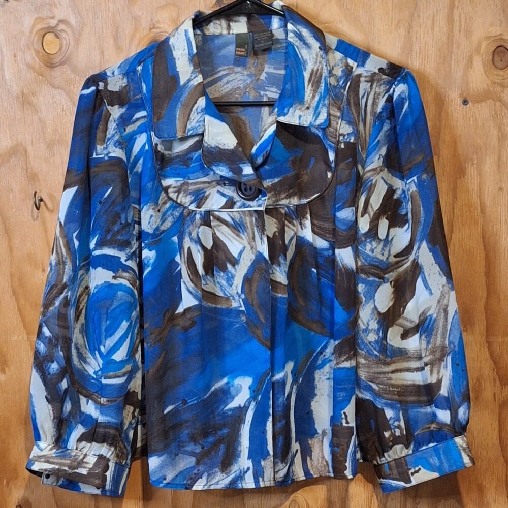 Sere Nade New York Shirt Women's Large Abstract Lightweight Office Professional
